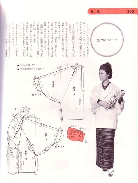 Jacket Pattern From Japanese Sewing Book Dated 1975 Узоры пальто