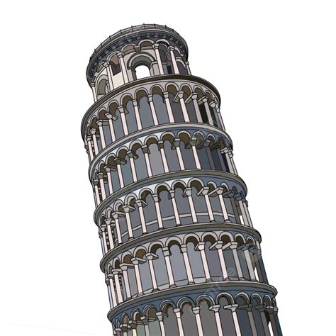 Torre Inclinada De Dibujos Animados De Pisa Png Italia Torre De Pisa Torre Png Y Psd Para