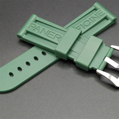 24mm Green Rubber Diver Strap For Panerai Officine Luminor Pam Etsy