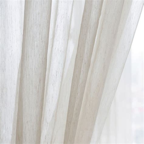 Natural Linen Cotton Blend Voile Curtain