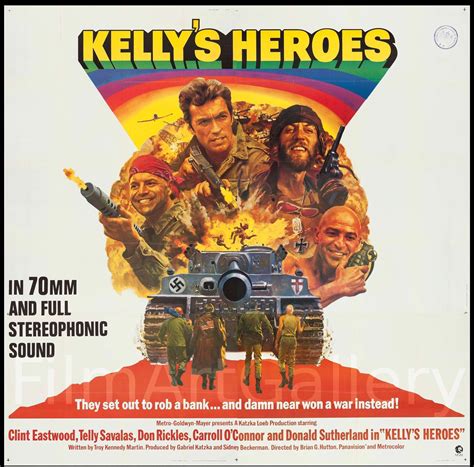 Kellys Heroes Movie Poster 6 Sheet 81x81 Original Vintage Movie