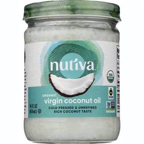 Nutiva Organic Virgin Coconut Oil 14 Fl Oz Solid Oil Swanson