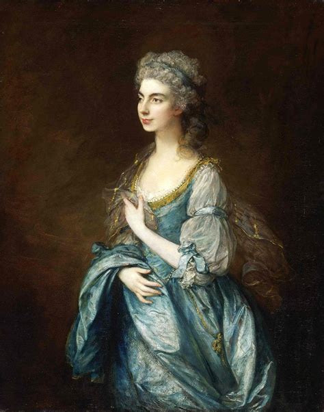 Portrait Of Lady Rodney Nee Anne Harley Painting By Thomas