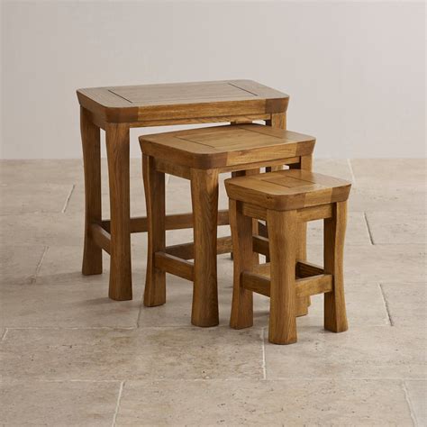 A flattened table is a combination of two tables that look like a single table. Orrick Nest of Tables | Solid Oak | Oak Furniture Land