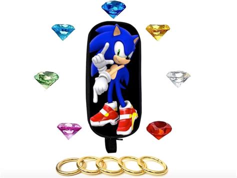 Sonic 7 Chaos Emeralds En 5 Power Rings In Multi Purpose Etsy Nederland
