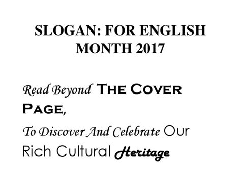 2017 English Month Slogan Pdf