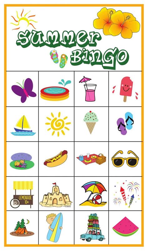 You can print at home or send out individual bingo cards to play virtual bingo on any device. Summer Bingo Game with Free Printables | Bingo for kids ...