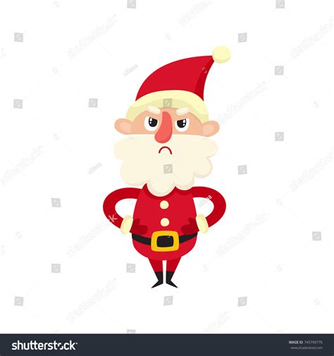 Cute Santa Claus Upset Confused Facial Stock Vector Royalty Free