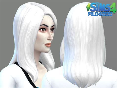 The Sims Resource White Hair Recolor 19 Base Game Style
