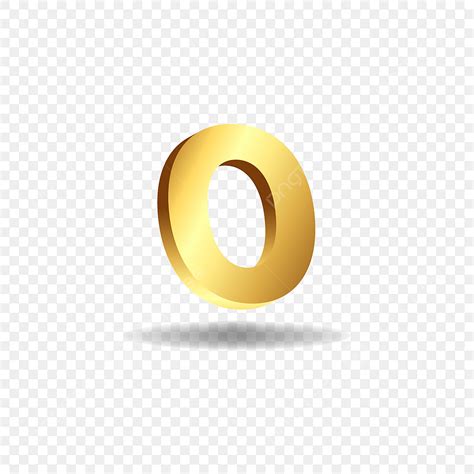 Alphabet 3d Letters Vector Design Images 3d Alphabet Letter O Golden