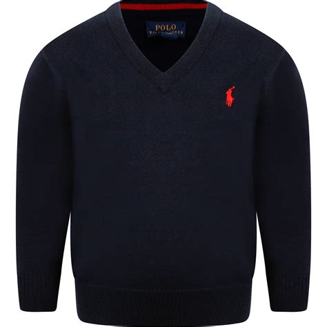 Polo Ralph Lauren Logo Sweater In Navy Blue Bambinifashioncom