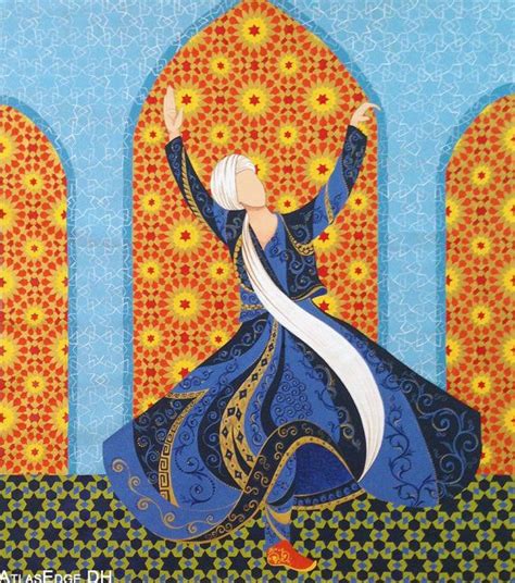 Original Painting Whirling Dervish Sufi Dance By AEDesignHouse Rumi