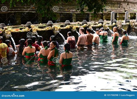 Ritual Purifying Bath Tirta Empul Tampaksiring Gianyar Regency Bali