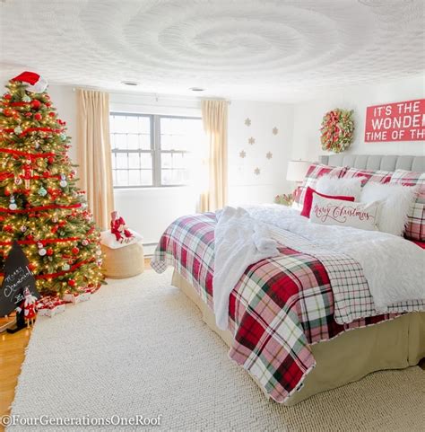 Our Plaid Christmas Bedroom 2016 Four Generations One Roof