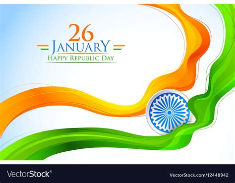 Tricolor India Banner With Indian Flag Royalty Free Vector