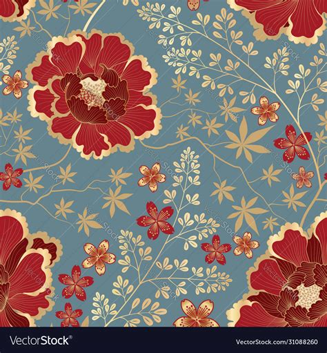 Floral Pattern Flower Seamless Background Vector Image