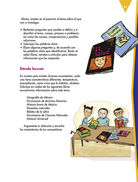 Los profesores utilizan la guía santillana 5 como ayuda para calificar rápidamente las actividades propuestas en el libro. Español quinto grado 2017-2018 - Página 41 - Libros de ...
