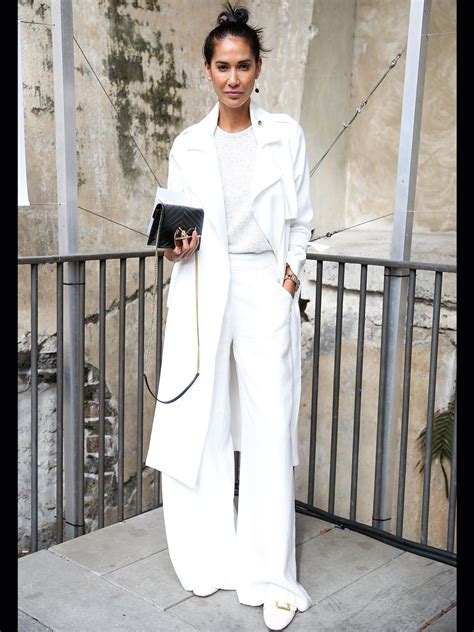 all white look schicke streetstyles outfits in weiss brunch outfit