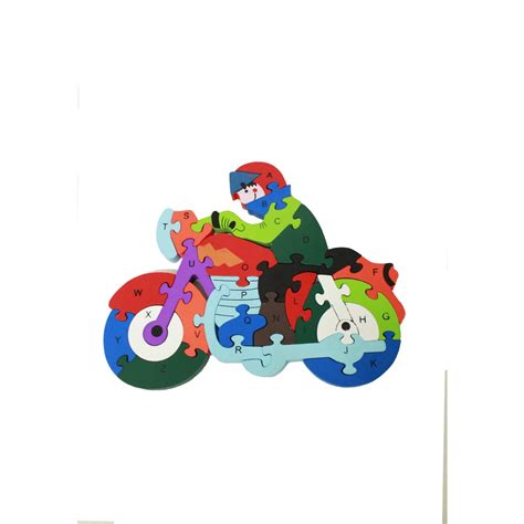 จิ๊กซอว์ไม้รูปวินมอเตอร์ไซค์ Motorbike Wooden Jigsaw Puzzle Shopee