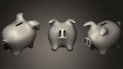 Figurines Simple Piggybank Stkpr1001 3d Stl Model For Cnc