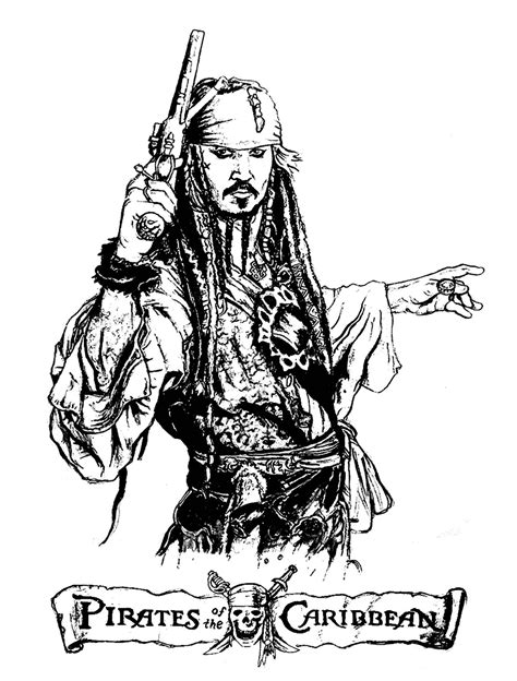 Your preschoolers, kindergartners, and elementary school kids will love coloring these with crayons, markers, and colored pencils. Dessin inspiré par le film Pirates des Caraïbes : Jack ...