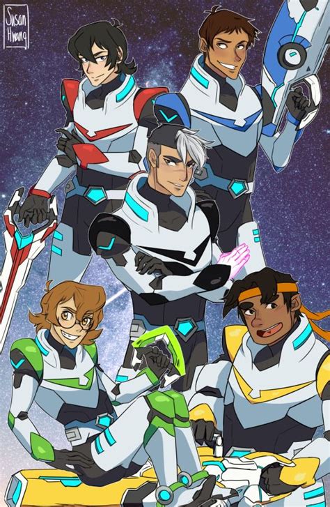 Keith Lance Shiro Pidge And Hunk The Paladins Of Voltron From Voltron Legendary Defender
