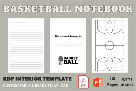 Basketball Notebook With Court Diagram Graphic By Nicedesignland