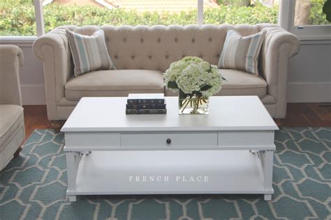 Manto Hamptons Style White Coffee Table French Place