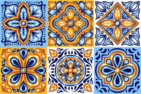 Italian Ceramic Tile Pattern Decorative Illustrations ~ Creative Market