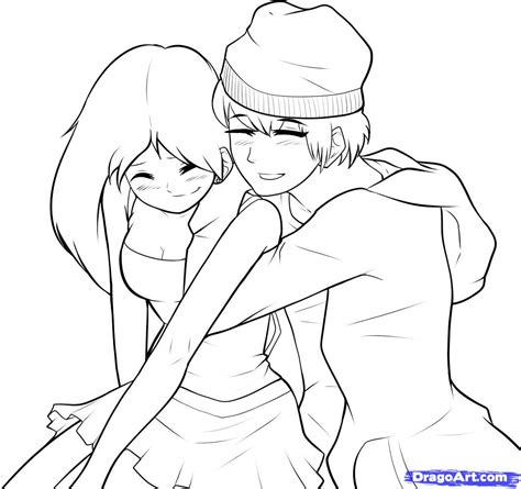 Boy And Girl Drawing Template 197389 Boy And Girl Outline Drawing