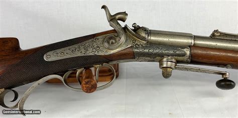 Antique European Single Shot Centerfire Cartridge Rifle