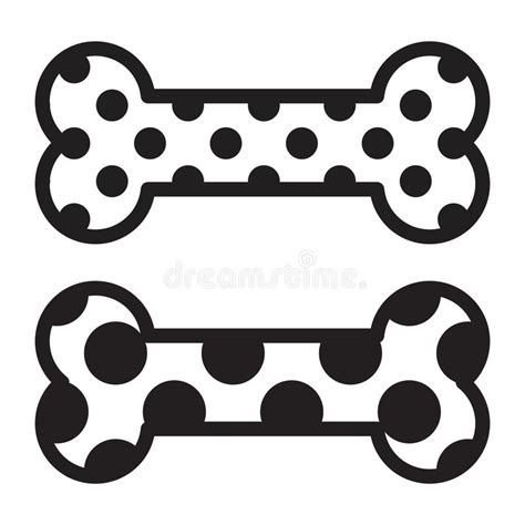 Bone Vector Logo Icon Dog Bone Polka Dot Character Cartoon Illustration