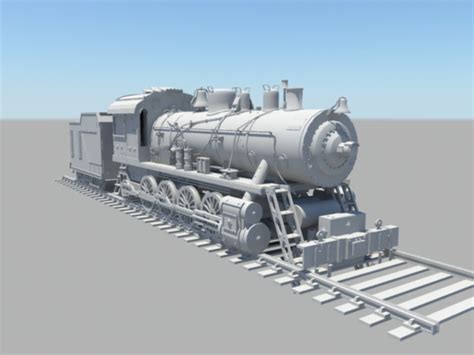 Historic Steam Locomotive 3d Model Maya Files Free Download Modeling