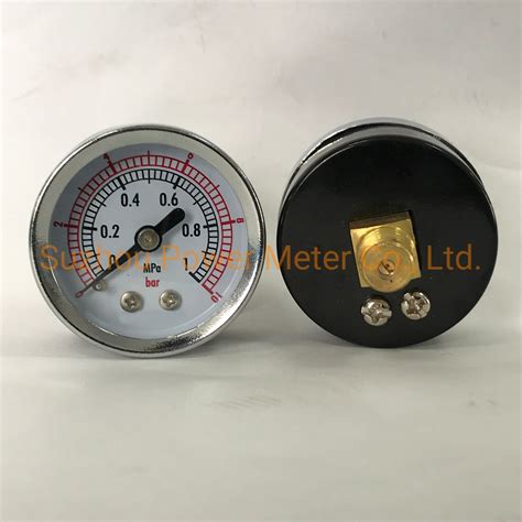 Ks 40mm Back Connection Pt18 1 Mpa 10bar Pressure Gauge China