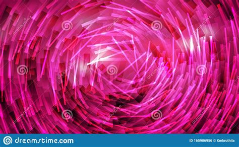Abstract Hot Pink Random Circular Striped Lines Background Vector Image