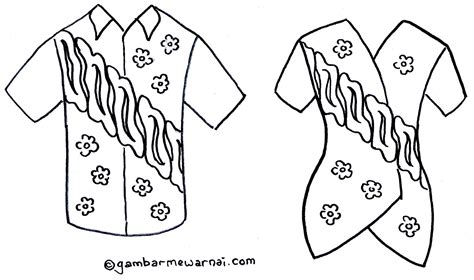 Gambar Batik Untuk Anak Sd Yang Mudah - Contoh Gambar Mewarnai Gambar