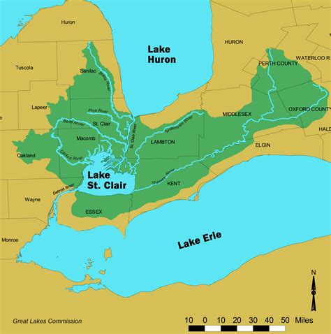 St Clair Lake Map Draw A Topographic Map