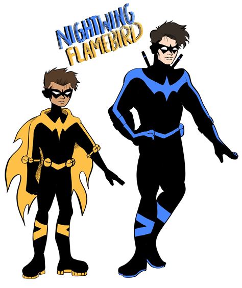 Artwork Nightwing And Flamebird Damian Wayne By Me Dccomics