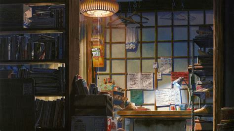Download Wallpaper Room Magazines Makoto Shinkai Table Kotonoha No