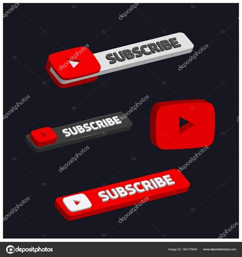 Youtube Subscribe Buttons Stock Vector By ©ibrandify 164170940
