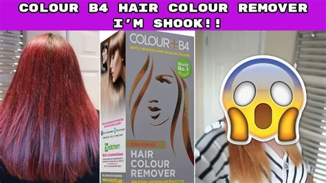 Colour B4 Extra Strength On Red Hair Hair Dye Remover Youtube