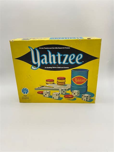 Vintage 1973 Yahtzee Game By Milton Bradley Retro Board Game Etsy