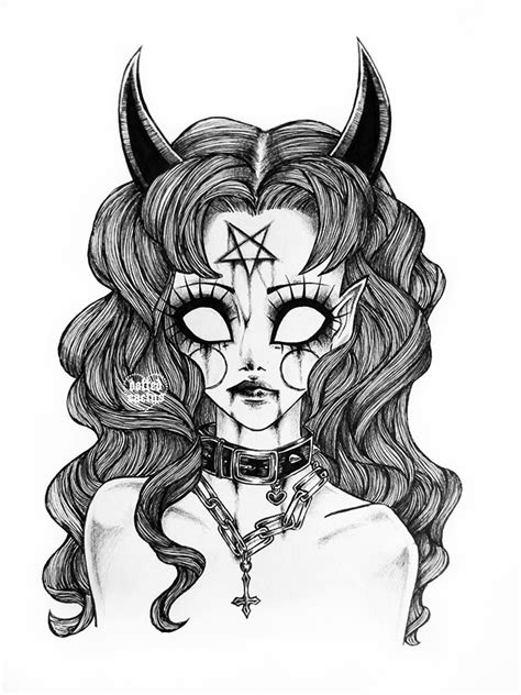 Devil Girl Drawing