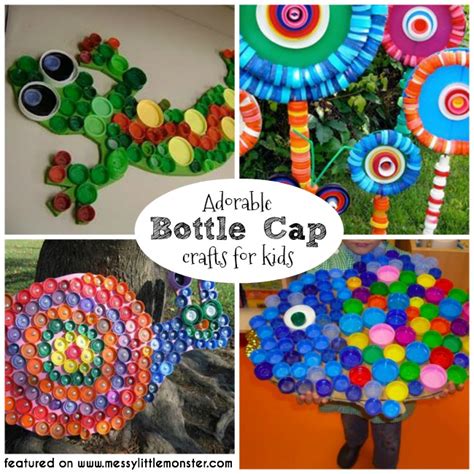 Bottle Cap Crafts For Kids Messy Little Monster