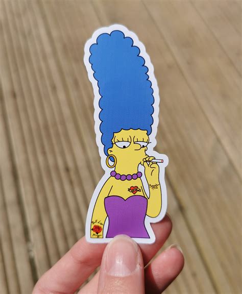 Marge Simpson Sticker Vinyl Sticker Laptop Sticker The Etsy Uk