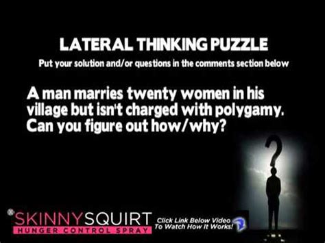 Maybe you would like to learn more about one of these? Lateral Thinking Puzzle - Can you solve this riddle? - YouTube