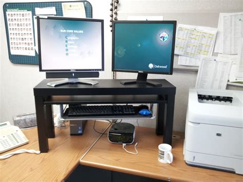 Since i am lately doing contract work mostly from home i need to set up the environment just right. $25 Standing Desk Hack from Lack TV Unit, Summera - IKEA ...