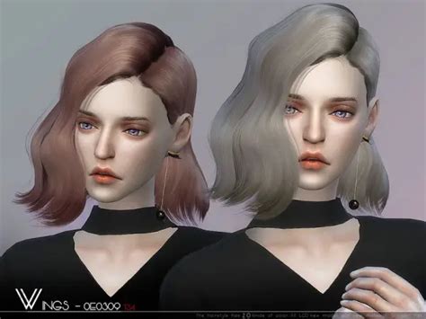The Sims Resource Wings Oe0111 Hair Sims 4 Hairs 709