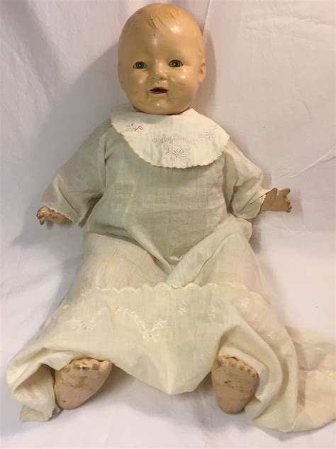 Baby Dimples 24 Antique Cloth Eih Horsman Doll 1920s Vintage Sleepy