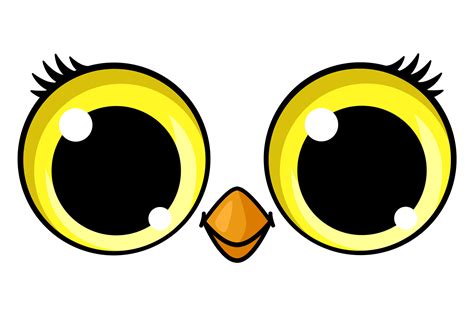 Cartoon Bird Eyes And Beak Funny Animal Graphic By Ladadikart